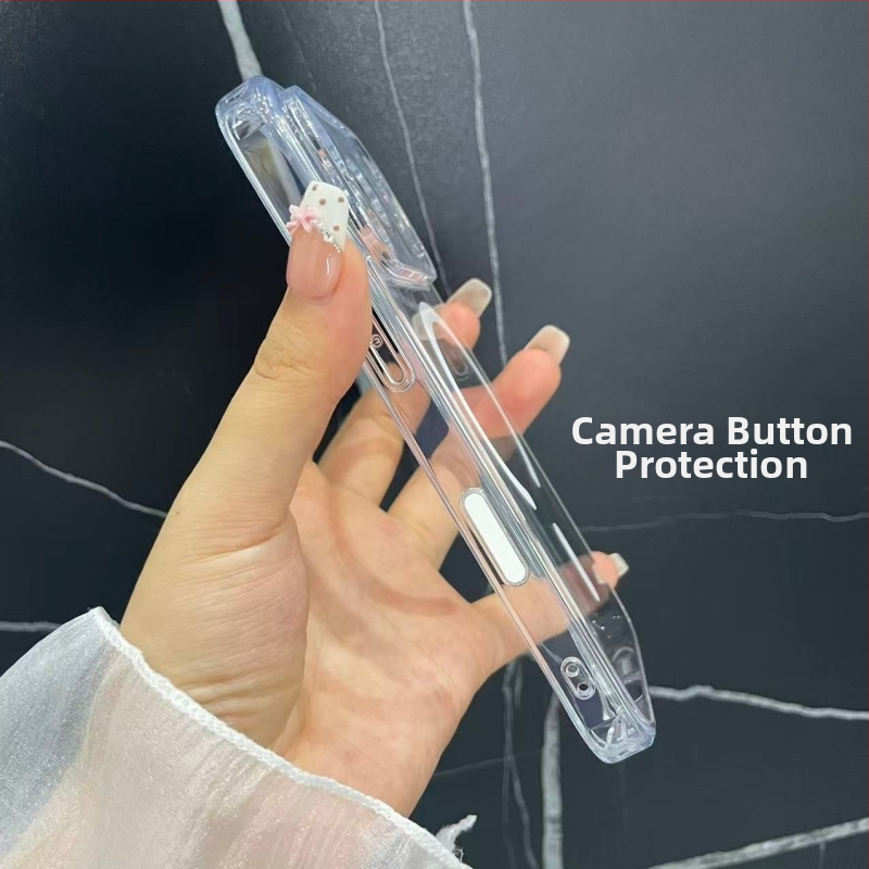 Caurlāpa caurspīdīgā magnētiskā telefona vāciņš ar precīzām atverēm un pilnu kameru aizsardzību iPhone 11–14 Pro/Max (Materiāls: TPU+PC; Ražošana: injekcijas formēšana; Funkcijas: magnētiska pievilkšana, kritiena aizsardzība)