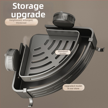 Nástenný rohový regál do kúpeľne so sacou upevnením, hliníková zliatina, povrchová úprava pečenou farbou, nosnosť 5–10 kg, 1 vrstva, roh v tvare ventilátora