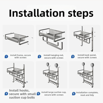 Alumiiniumist vannitoa arätikute riiul, puurimiseta, kolmetasemeline, spreiplaasti viimistlus, 20 kg kandevõime