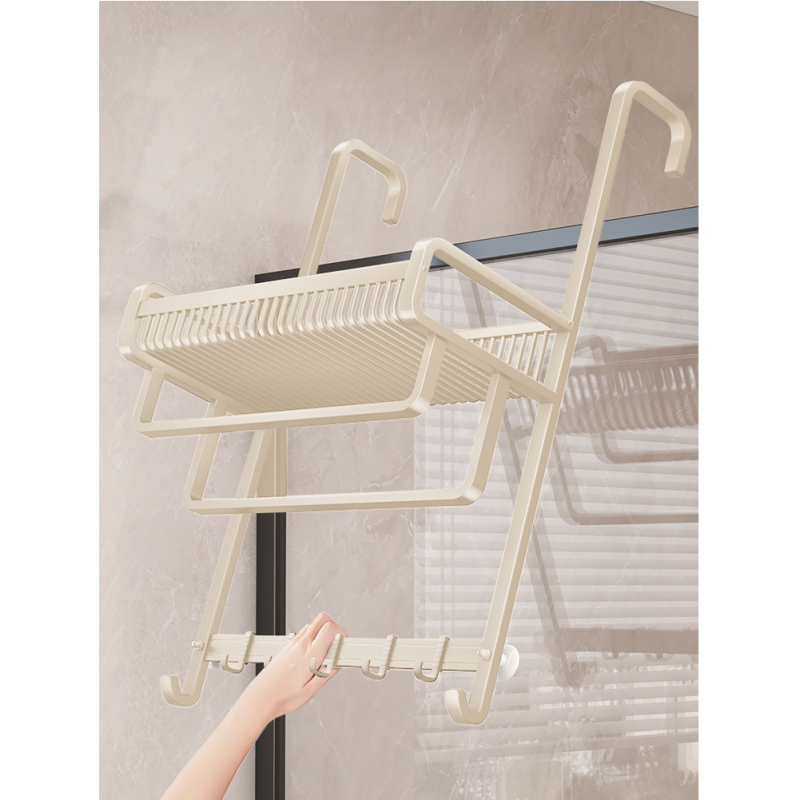 Alumiiniumist vannitoa arätikute riiul, puurimiseta, kolmetasemeline, spreiplaasti viimistlus, 20 kg kandevõime