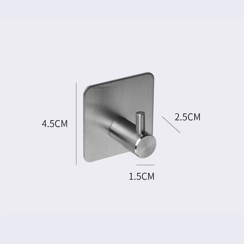304 nerūdijančio plieno rankšluosčių laikiklis, be gręžimo, vieno stulpo dizainas, apkrova 20 kg, blizgus paviršius