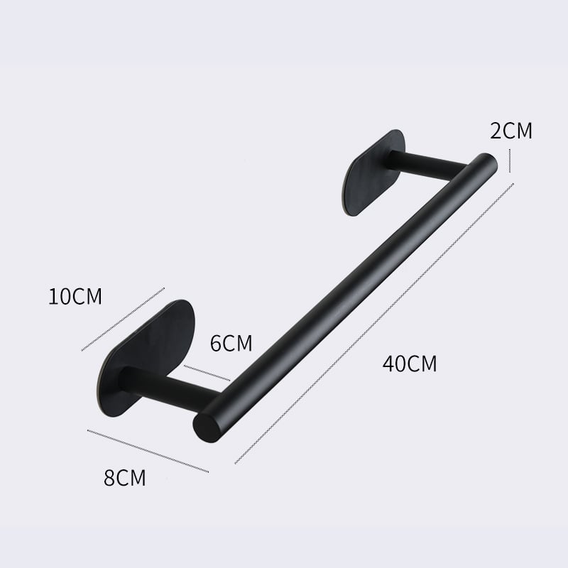 304 nerūdijančio plieno rankšluosčių laikiklis, be gręžimo, vieno stulpo dizainas, apkrova 20 kg, blizgus paviršius