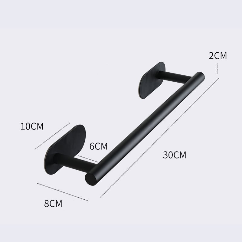 304 nerūdijančio plieno rankšluosčių laikiklis, be gręžimo, vieno stulpo dizainas, apkrova 20 kg, blizgus paviršius