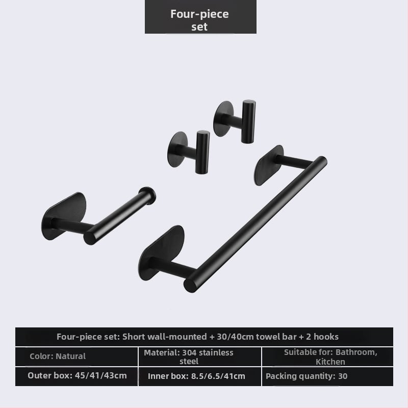 304 nerūdijančio plieno rankšluosčių laikiklis, be gręžimo, vieno stulpo dizainas, apkrova 20 kg, blizgus paviršius