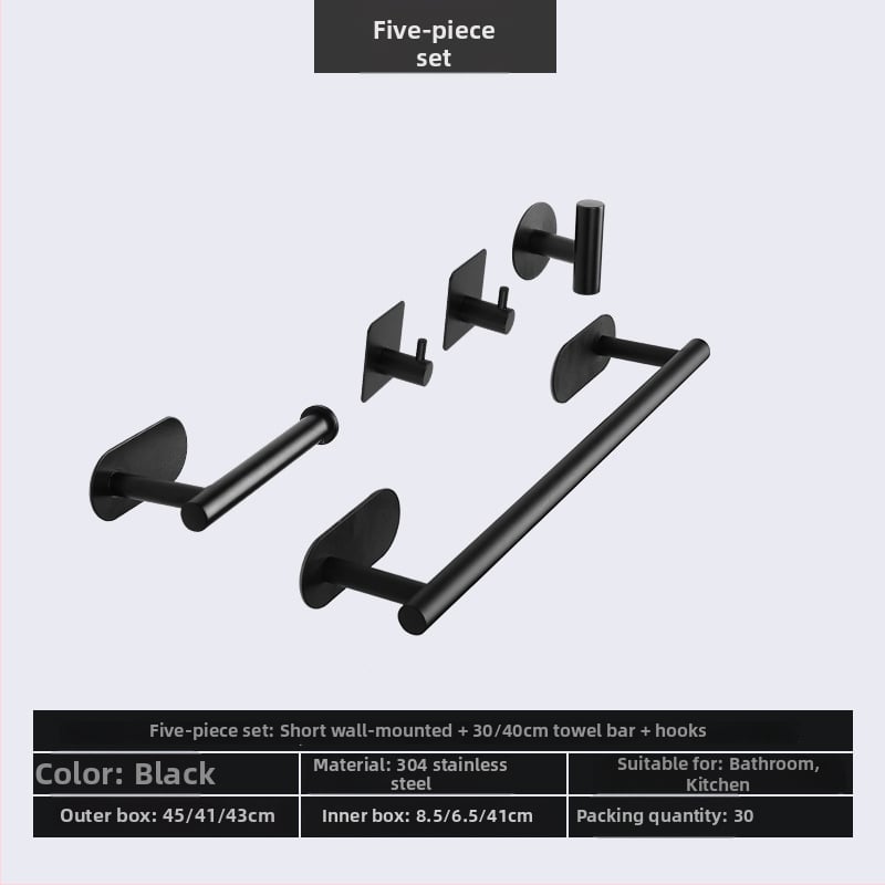 304 nerūdijančio plieno rankšluosčių laikiklis, be gręžimo, vieno stulpo dizainas, apkrova 20 kg, blizgus paviršius