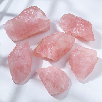 Ružičasti kvarc – kristalni neravni kamen – Runyang – 100–1200 g – moderna minimalistička dekoracija