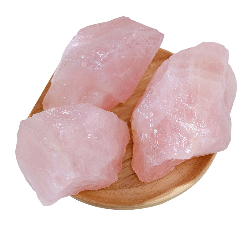 Ružičasti kvarc – kristalni neravni kamen – Runyang – 100–1200 g – moderna minimalistička dekoracija