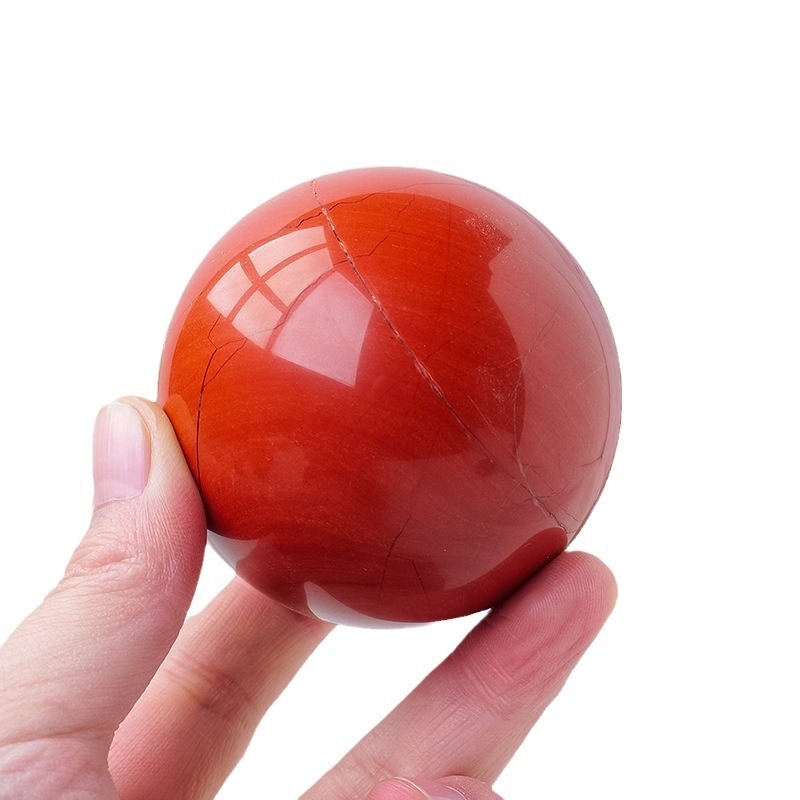 Prirodna crvena jasper kristalna kugla, polirana sfera za dom i ured, Feng Shui dekoracija.