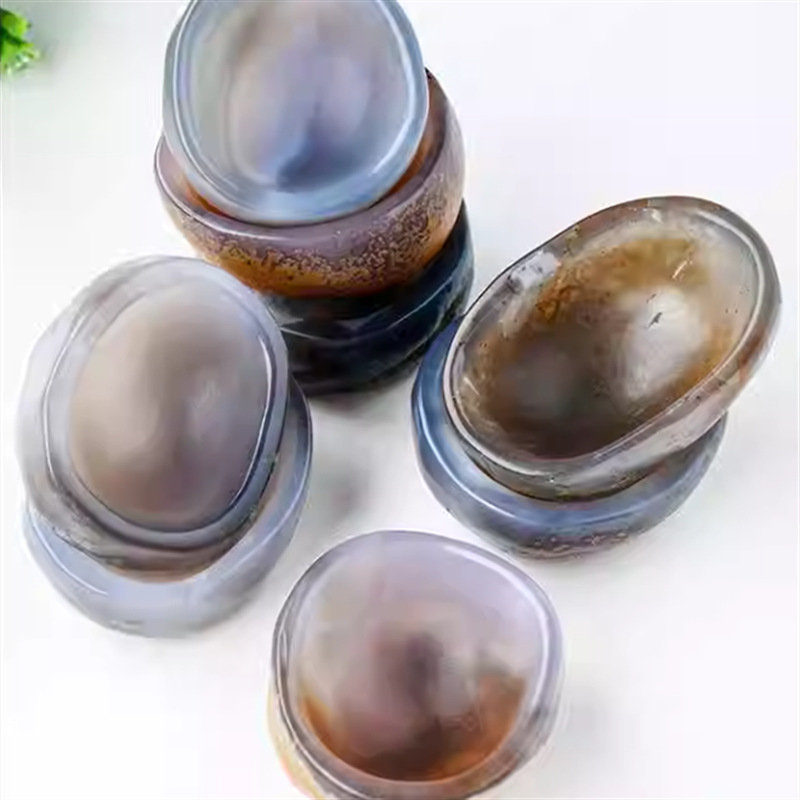 Ahatna zdjela — moderni minimalistički dizajn, kristalni materijal, originalna kamena rezba; pogodno kao poklon za putna sjećanja i novi dom (Materijal: agat; Kategorija: ahatna zdjela; Stil: moderni; Tip materijala: kristal; Prigode: putna sjećanja, novi 