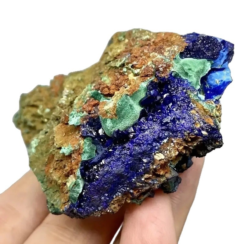 Prirodni azurit s malahitom - mineralni uzorak i ukras