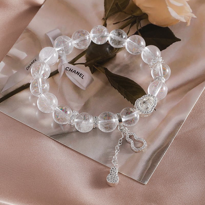 Ručni izrađeni kristalni narukvica s 10 mm perlama, elegantan unisex dizajn