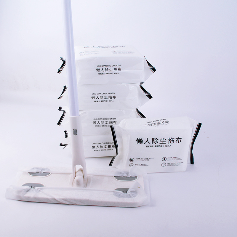 Vienkartiniai mopų audinys su elektrostatiniu dulkių šalinimu, grindų nepluošto popierius, sausam ir drėgnam naudojimui, 30 vnt.