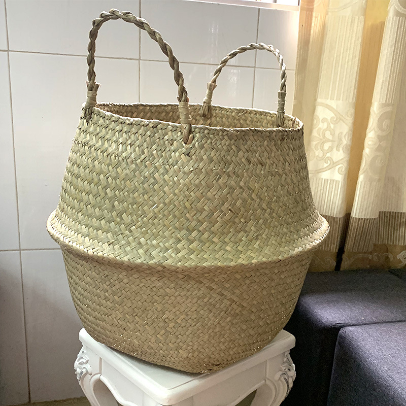 Цветарник от тръстика, ръчно плетен, дишащ, за настолен, подов и висящ монтаж