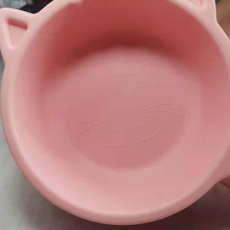 Πλαστικό μπολ κατοικίδιων με πρόσωπο γάτας, διπλής χρήσης για φαγητό και νερό για γάτες, Jie Yusen