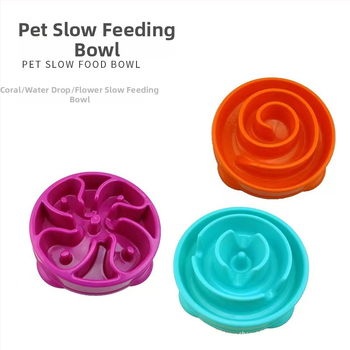 Macska lassú etető tál Dougez – anti-tippelés, anti-kiömlés, anti-csúszás, műanyag