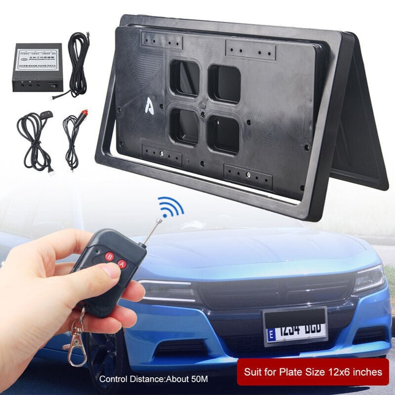 Okvir registarske pločice automobila s preklopnim mehanizmom, univerzalna kompatibilnost, izrađen od željeza