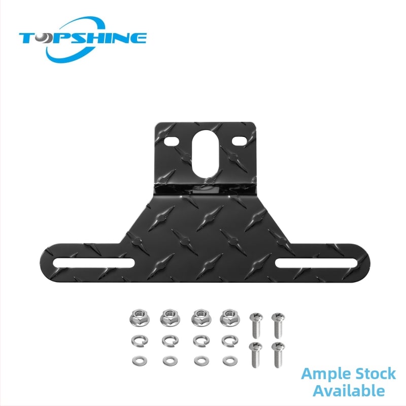 Držač registarske pločice od aluminijske legure za prikolicu s stražnjim svjetlom i kompletom vijaka – Model 101013b-ls; Kompatibilno s prikolicama