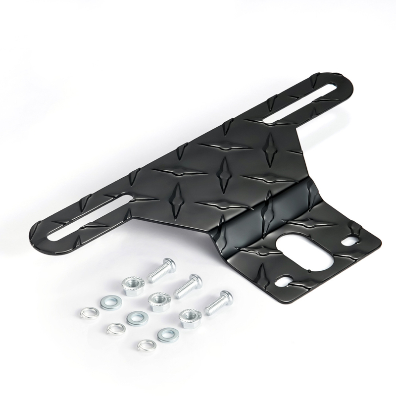 Držač registarske pločice od aluminijske legure za prikolicu s stražnjim svjetlom i kompletom vijaka – Model 101013b-ls; Kompatibilno s prikolicama