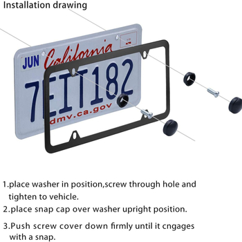 Rendszámkeret, rozsdamentes acélból, Tianpeng márka, kiegészítő sz. 01