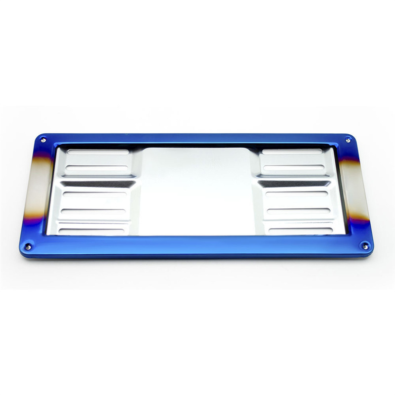 Okvir za registarsku pločicu automobila – nehrđajući čelik; model: držač registarske pločice; univerzalna uporaba; kompatibilno s automobilima Tajlanda