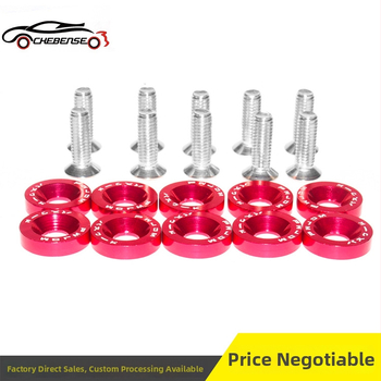 Auto modifikācijas blīvējo skrūves, dekoratīvās skrūves pie reģistrācijas rāmja, JDM stils