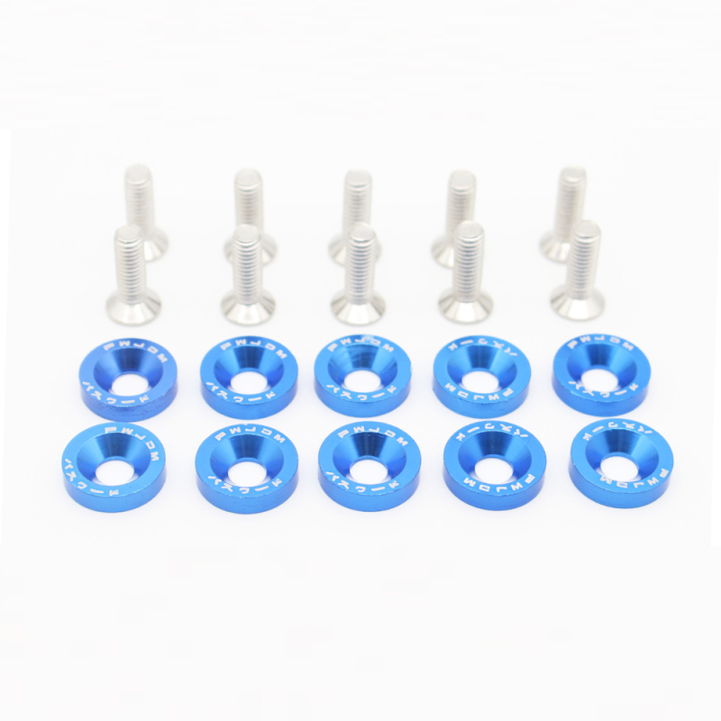 Auto modifikācijas blīvējo skrūves, dekoratīvās skrūves pie reģistrācijas rāmja, JDM stils