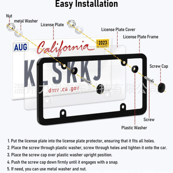 Okvir za registarsku pločicu automobila s prozirnim pokrovom – Model XY – Materijal: plastika+PC – Tip: Sinyang – Kompatibilno s stranim modelima – Broj dijela LG