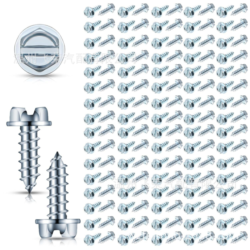 Fei Rong 304 rozsdamentes acél rendszámtábla keret csavarok, részszám frls002, általános modellekhez (0000/0000)