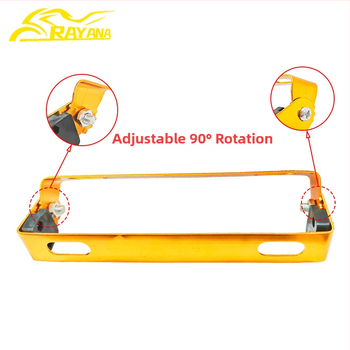 Motocikla numura zīmes turētājs, CNC-pielāgots alumīnija sakausējuma rāmis, universāla saderība, CPJ-002 no RAYANA, taisnstūra regulējams dizains