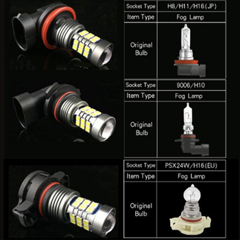 Far de ceață față H11, 8W, 12V, 3600lm, 6000K, Carcasă din aluminiu