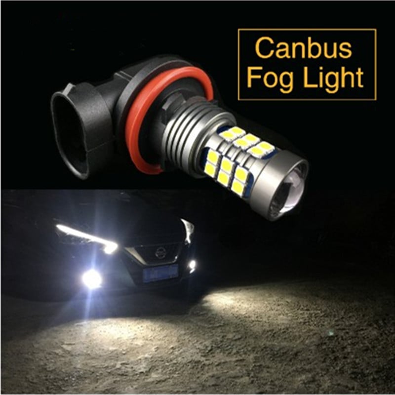 Far de ceață față H11, 8W, 12V, 3600lm, 6000K, Carcasă din aluminiu