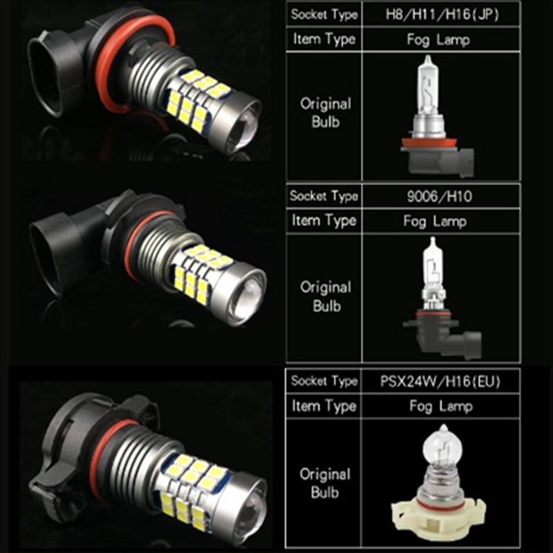 Far de ceață față H11, 8W, 12V, 3600lm, 6000K, Carcasă din aluminiu
