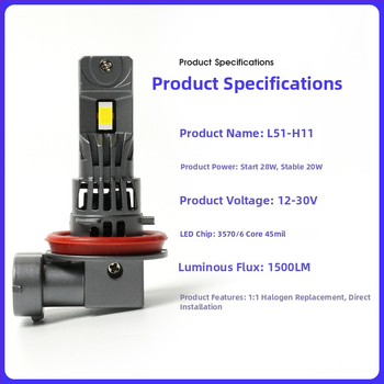 L51-H11 LED prednje svjetlo za maglu, visoka svjetlost, Plug-In, 3570 šestojedro samodekodiranje