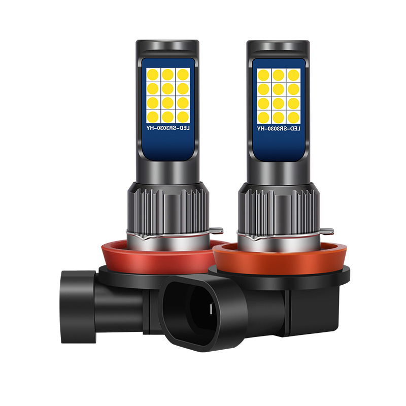 Prednje LED svjetlo za maglu 3030, 12V, kompatibilno s 9005, H11, H8, 9006, H7, 881, 880, H3, H1, 600 lm