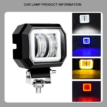Lampa LED de lucru pentru mașină – far de ceață frontal, 20W, 9-80V, 3000 lm, carcasă din plastic