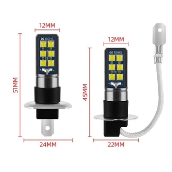 Lampă LED de ceață pentru automobil – model H1/H3, 12-30V, 5W, flux luminos 500 lm, durată de viață 50.000–100.000 h