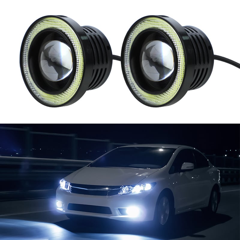 YSX LED prednja magla svjetla s Angel Eye, 2,5-inčni, visoka jačina, dnevna svjetla, 12V, 10W