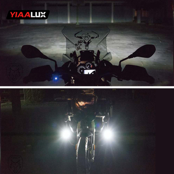 LED prednji svjetlosni sklop za motocikl BMW — aluminijsko kućište, PC objektiv, model YIA-BMW-FG, 20W, 12V, 1.5A