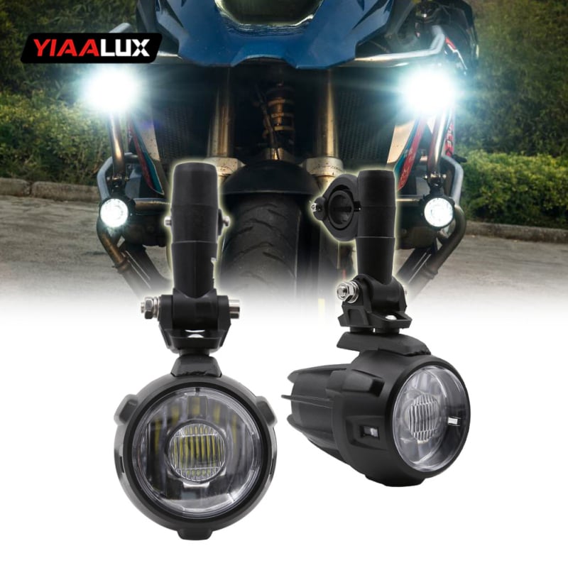 LED prednji svjetlosni sklop za motocikl BMW — aluminijsko kućište, PC objektiv, model YIA-BMW-FG, 20W, 12V, 1.5A