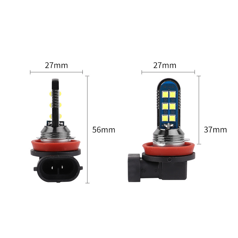 LED prednja svjetla za maglu automobila H8 H11 9005 9006 H4 H7 H3 Visoke snage 9-80V Širok raspon napona