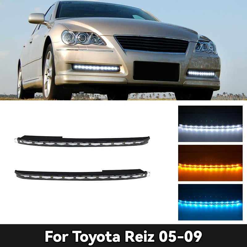 LED dnevna svjetla sa sekvencijalnim signalom za Toyota MARK X REIZ 2004-2009, 12V, 500lm, 6000K