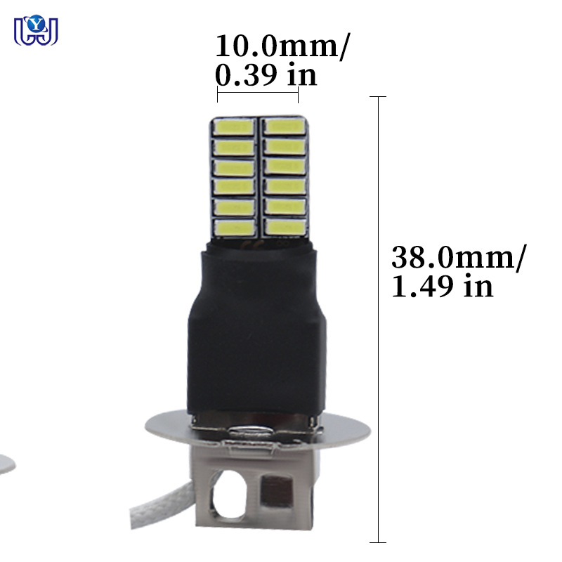 LED svjetlo za maglu H3 4014 24smd - 2.5W, 12V, 480lm, 50000h
