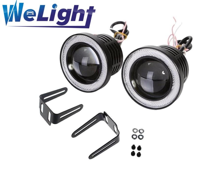 LED COB svjetlo za maglu RGB anđeoske oči, daljinsko upravljanje, 12V, 30W, 6500K, 3000 lm