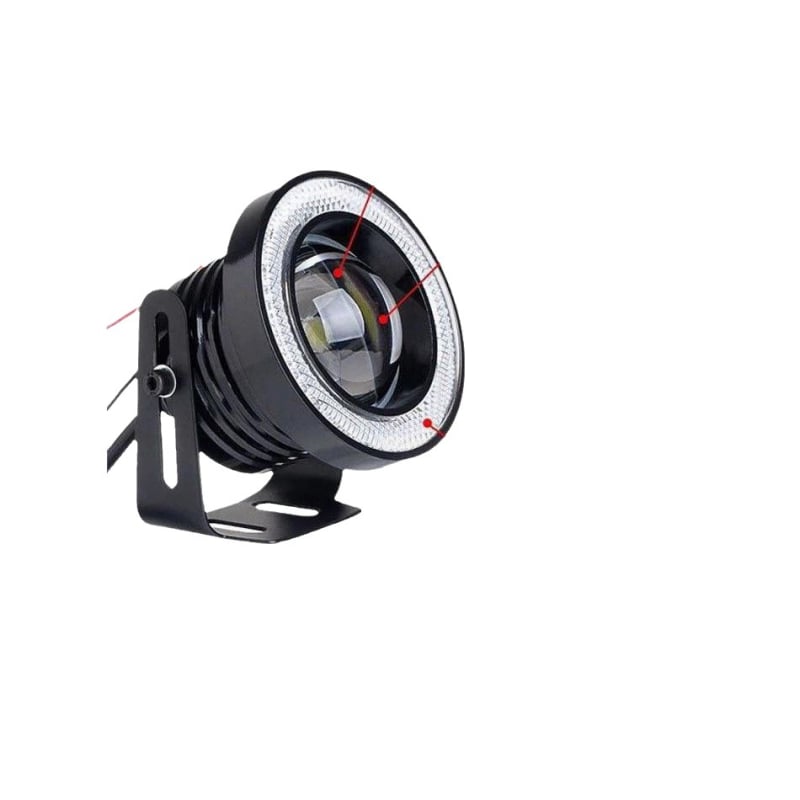 LED COB svjetlo za maglu RGB anđeoske oči, daljinsko upravljanje, 12V, 30W, 6500K, 3000 lm