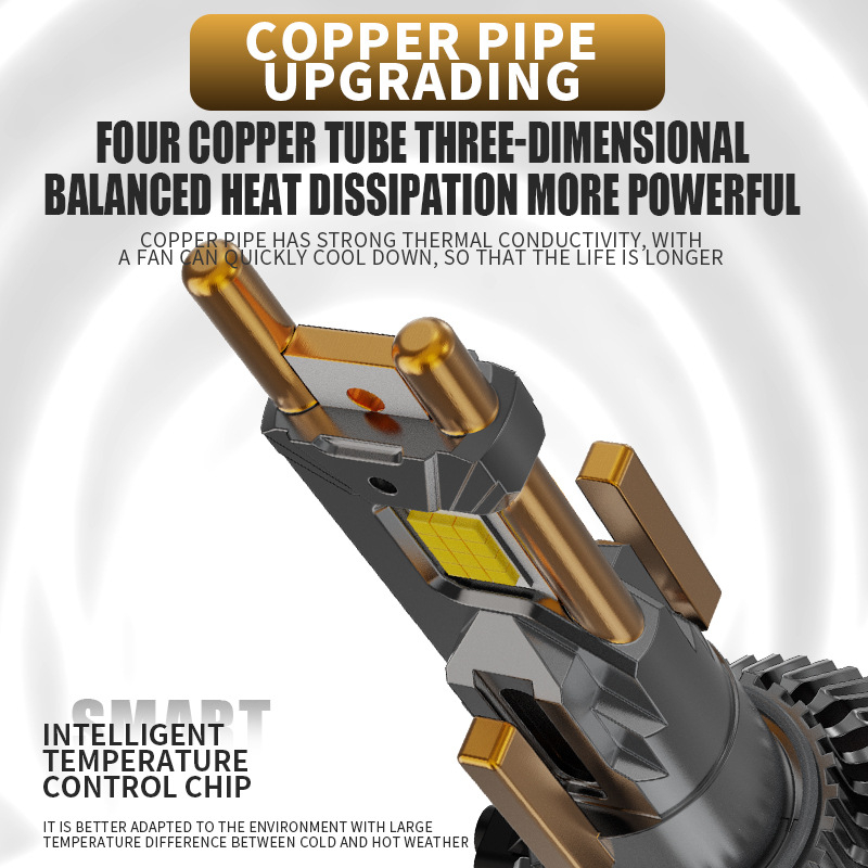 Far LED pentru mașină cu patru țevi, 240W, 12V, IP68, 125.800 lm, Model V96 PRO