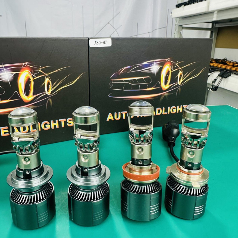 A80 LED automobilska leća s fisheye prednjim svjetlom, dvostruki zrak 9005/H7/H11
