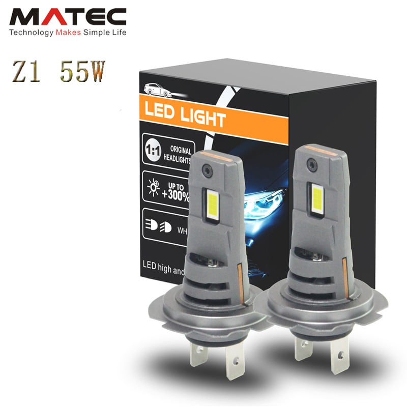 H4 LED prednje svjetlo za auto s ventilatorom i dekodiranjem, inline integracija, izravna zamjena halogena, aluminijsko kućište, 55W, 9–36V, 11000lm, IP67, 30.000 sati