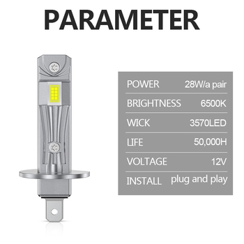 H1 LED prednje svjetlo za automobil, 3570 LED, 14W, 12V, vijek trajanja 500000 h, 300 lm