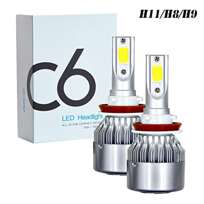 C6 LED prednja svjetla za automobil, 36W, 12-24V, 3800 lm, aluminijsko kućište