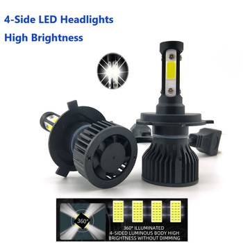 Auto LED far V7 s četverostrukim COB LED-om i integriranim visokim/nižim snopom, 48W, 4800LM, 12V